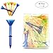 LIQIWI Big Cup Golf Tees & Golf Tees Double Layer Plastic,Reduce Friction and Side Spin ＆ Excellent Durability and Stability Tees 3 1/4 Inch 40 Pack,Mixed Colors for Practice TE017