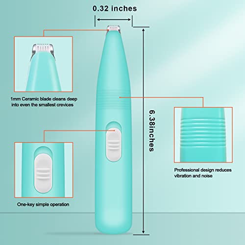 Dog Grooming Clippers-Dog Paw Trimmer-Dog Hair Clipper With Detachable Ceramic Blade-Dog Trimmer For Grooming-Paw Trimmer For Dogs-Dog Face Trimmer-For Dogs And Cats-Eyes-Face-Ears-Paw (Blue) #TOP5