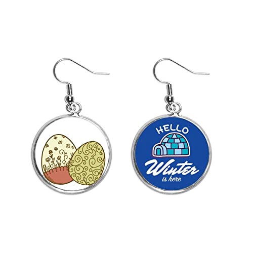 Pendientes de Pascua de gota de hielo y joyería religiosa para festival de invierno