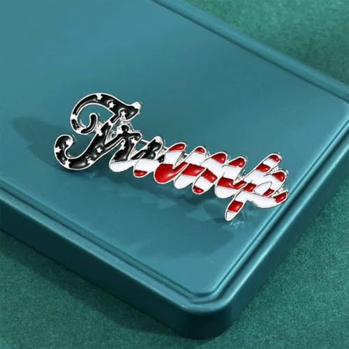 Image of 3pcs Trump Pin with USA Flag, Crystal Trump Make America Great Again MAGA Lapel Brooch in Multiple Designs Memorabilia Gift Support for 2026 Midterm Election