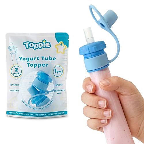 Yogurt Tube Topper - For Gogurt, Stoneyfield, Siggis, And Others | Kids Yogurt Pouch Alternative | Baby Feeding Supplies | Toddler Snacks | Bpa Free | Dishwasher Safe | 2-Pack