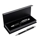 Paul Clover Personalised Engraved Aluminium Ballpoint Pen with Graphite Finish in a Gift Box - Elegant Gift Idea for Your Loved Ones, Men and Women - Enter Your Custom Text