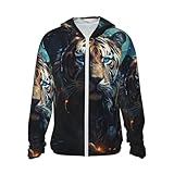 Design à capuche : veste de sport avec un design à capuche, tendance et polyvalente. Version confortable, peut être assorti à une variété de bas, fermeture éclair, facile à mettre et à enlever, col sans étiquette pour réduire les frottements et augmenter le confort. Toucher agréable et agréable au toucher