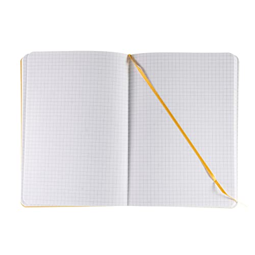 Carnet A5 Fabriano Ecoqua graphique jaune note relié