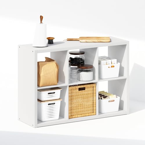 Image of Furinno Cubic Extra Thick 6-Cube Closet Organizers and Storage, White | 14.6 x 30 x 44 in, Open Shelf Closet Storage, Closet Organizer, for Wardrobe, Bedroom, Living Room