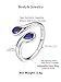 Bestyle September Birthstone Ring Women Sapphire Ring Navy Blue CZ Gemstone Ring for Women 925 Sterling Silver Promise Ring Statement Rings Thumb Ring Ring Adjustable Size 5~9