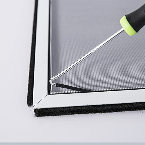 Flyzzz Window Screen Spline, 0.14" X 100' Window Screen Retainer Spline, Round，Black，Window Screen Repair Tool #TOP4