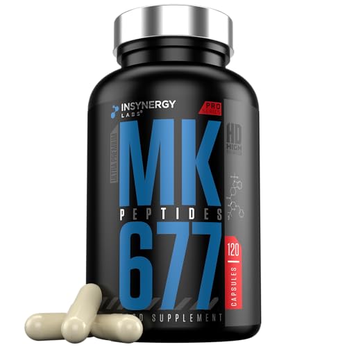 MK-Peptides 677 100% Natural Formula HGH Supplement for Men – Muscle, Energy, Strength, High-Purity Arginine, Maca, Ashwagandha, Ornithine, Lysine, Glutamine, Glycine – 120 Vegan Capsules