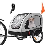 🐶 Hundewagen Eine weiche Polsterung verbessert den Fahrkomfort, Sicherheitsgurte sorgen für die nötige Sicherheit in der Transportbox und der Handbremsmechanismus für Stabilität bei kurzen Stopps.
