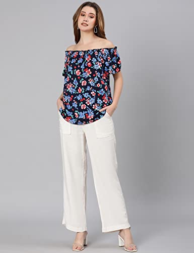 Image of oxolloxo Gurff Floral Print Off-Shoulder Women top