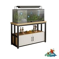 Amazon | Bgyftw幅120x奥行50x高さ80cm水槽棚 組立式水槽台 木製 ドア