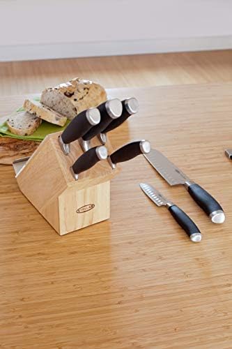 Stellar James Martin IJ60 Kitchen Knife Set Wooden Block with Knives - 5 Piece Set Quality Carbon Stainless Steel, Razor Sharp Blades, Anti-Slip Handles