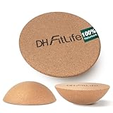 DH FitLife Kork Halbkugel für Surfing Balance Board Erwachsene | 30x10cm ｜360° Half Balance Ball | Passend für alle Surf Balance-Board｜100% Naturkork, Rutschfest & Bodenschonend