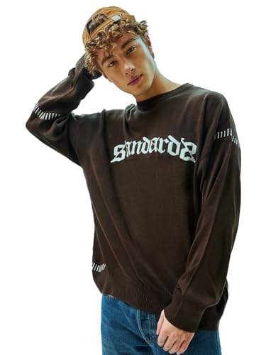 Image of Bewakoof Acrylic Men's Round Neck Sweater