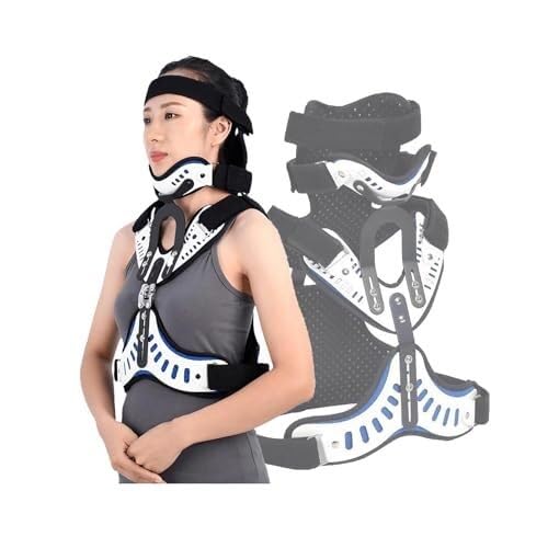 Image of Adjustable Cervical Thoracic Brace, U-Shaped Lumbar Support, Removable Design for Fracture Recovery & Postoperative Rehabilitation, Bust/Waist Circumference
