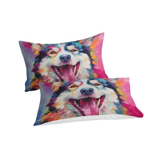 Housse de couette husky 3 pièces 200x200 avec fermeture éclair