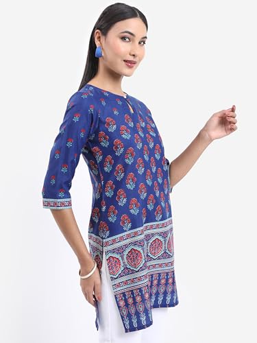 Image of Vishudh Women's Short Kurta | Regular Fit | Trendy Ethnic Top for Fashion Comfort