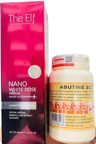 The Elf Nano White Dose Premium Plus and Abutine 3C Skin Whitening Set, 60 ml
