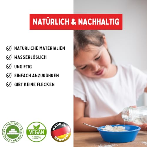 teifoc 990901 - Fertigmörtel 250 g, wasserlöslicher Mörtel zum Basteln, Bauen für Mädchen und Jungen mit Zement, Montessori Spielzeug, DIY Modellbau für Kinder