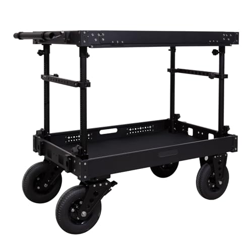 Image of Camera Cart for Video /Film /Lighting /Stage, Collapsible Professional Cinemech Video Production Cart with 360 Swivel Caster & Foot Brake (LBC-L-8)