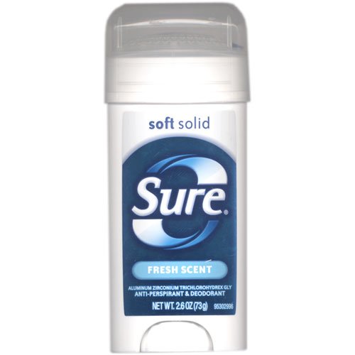 Sure Anti-Perspirant Soft Solid Deodorant, Fresh Scent, 2.6 oz (2 Pack)