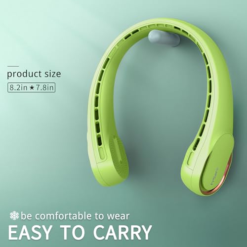 Image of FrSara Portable Neck Fan, Bladeless Rechargeable, New Upgraded Version, 5200mAh, 3-Speed, 360 Surround Wind, Ultra-Quiet, USB Rechargeable, Wearable