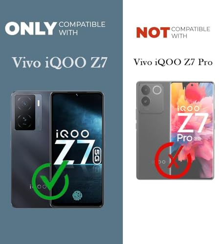 Image of Jkobi Back Cover Case for Vivo IQOO Z7 5G (Liquid Silicone | Side Grip | Camera Protection), Black
