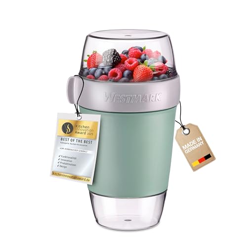 Westmark Lunchpot - Practical Mug to Go, Ideal for Food Such as Cereal, Porridge, Soup and Salad, Microwave and Freezer Safe - 1150 ml, BPA-Free, Green