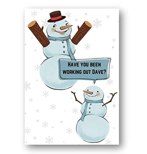 Second Ave Weihnachtskarte Für Enkelsohn – Schneemann-Design, 210x148 Mm, Auf 350 G/m² Leinenkarton, Mit Umschlag