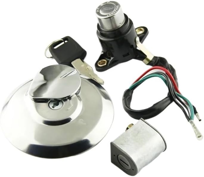 Moto Fuel Ignition Switch Lock With Key Kit Compatible With CM125 1987 1988 1989 1990 1991 1992 1993 1994 1995 1996 1997 1998 1999