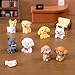 Pinenjoy 12Pcs Mini Dog Figurines Set Little Puppy Figures Cartoon Resin Animals Cake Toppers for DIY Easter Eggs Christmas Birthday Gift Micro Landscape Bonsai Craft Decor