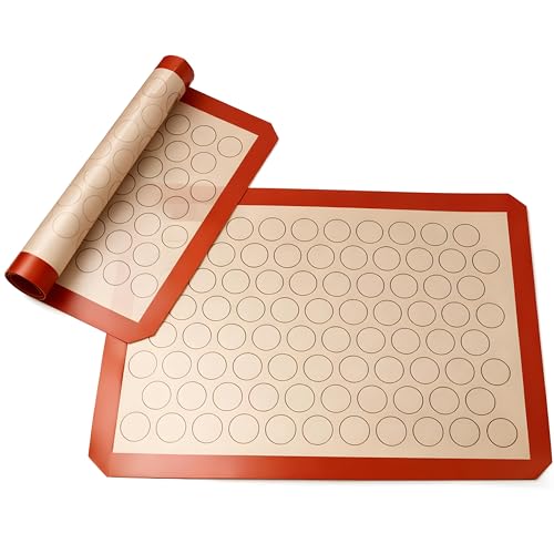 Kit 2 Tapete Culinário 42x29 de Silicone de Forno Ideal para Preparar Paes, Roscas, Pão de Queijo ou Forrar Formas Antiaderente Cozinha Reutilizável Forno