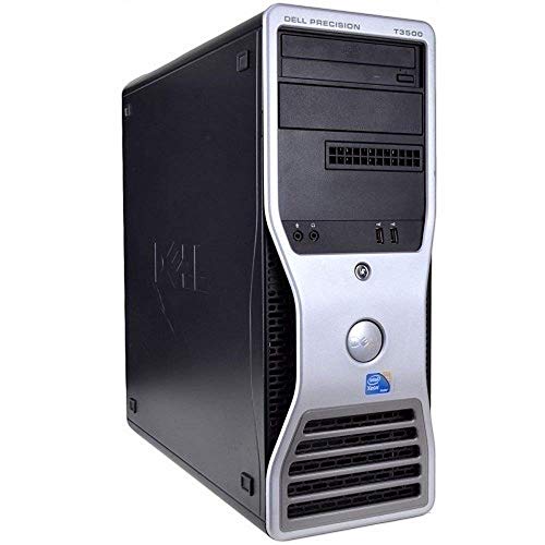 Image of (Refurbished) Dell Precision T3500 Tower High Performance Business Desktop, Intel Core XEON-W3550 3.06GHz up to 3.33GHz, 12GB RAM, 500GB HDD, 256GB SSD (Boot), DVD, Windows 10 Professional, Black