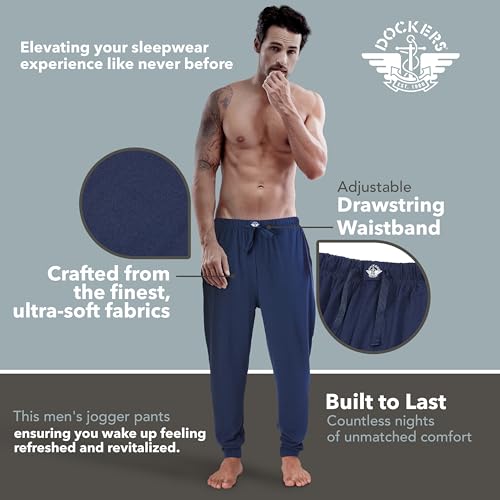 DOCKERS Mens Pajama Pants, Lightweight Lounge Casual Sleep Pants for Men 5