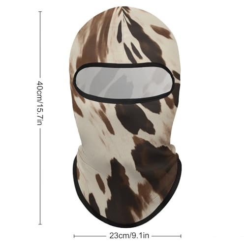 Máscara facial de pasamontaña con estampado de vaca para hombre y mujer, protección solar, transpirable, cubre todo el cráneo para senderismo, ciclismo, running y conducción miniatura 2