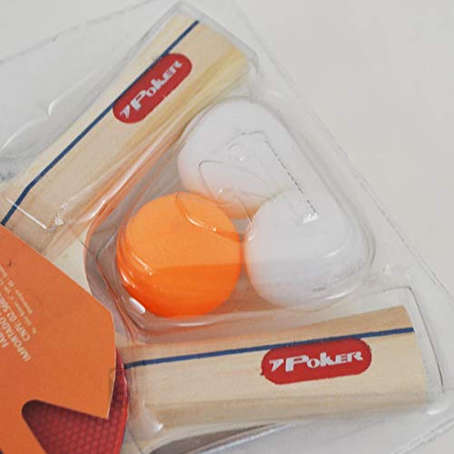 Conjunto Raquete para Ping Pong 3 Bolas Suporte Poker
