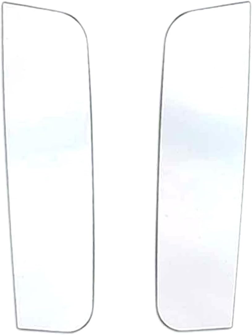 OMAC Auto Exterior Accessories Stainless Steel Chrome Rear Trunk Spoiler Wing Side Beveled Window Covers Trim Set 2 Pcs. | Fits Citroën C5 Aircross 2018-2023