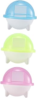 Balacoo 3 Pçs Disco Voador De Hamster Banheiro Hamster Sauna Hamster Banheiro De Areia Gerbil Banho De Areia Plástico Hamster Banheiro Hamster Quarto De Banho De Areia Sala De Banho Para