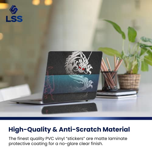 Image of LSS Laptop 15 15.6 Skin Cover with Colorful Cool Dragon Pattern for HP Dell Lenovo Apple Asus Acer Compaq - Fits 13.3 inch 14 inch 15.6 inch 16 inch (2 Wrist Pads Free)