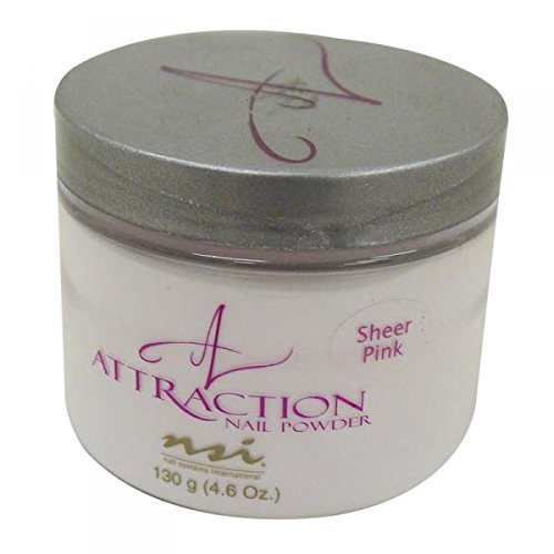 Poudre acrylique NSI Attraction Sheer Rose 130 g pour faux ongles