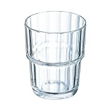 Arcoroc Norvege - Vaso apilable endurecido, 250 ml (paquete de 24)