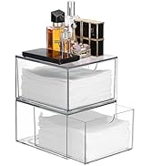 Sumnacon 2 Pack Disposable Face Towel Holder for Bathroom Vanity, Clear Plastic Facial Towels Hol...