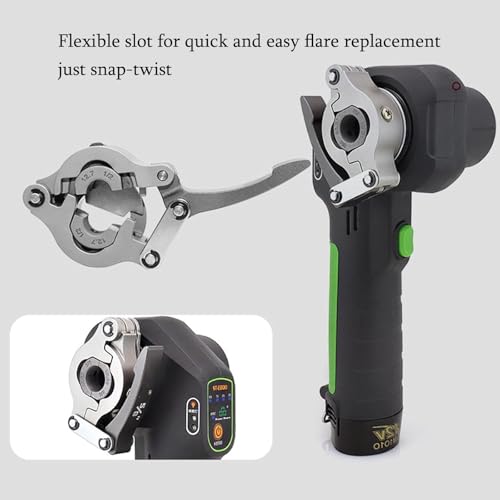 Kit D'éVasement éLectrique, Outil D'éVasement En Cuivre Pour La RéParation D'Appareils éLectroméNagers, 5 Tailles De Colliers, Jauge D'éVasement De Tube Excentrique à 45 DegréS