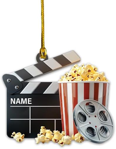 Claqueta de película personalizada con adorno de palomitas miniatura 4