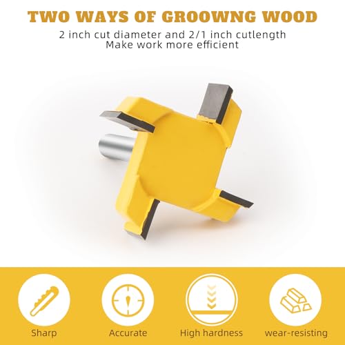 Dfuqanb Plattenfräser, 8mm Schaft Reinigung Fräser, 8 mm Schaft CNC Plattenfräser, Oberfläche Fräser Bit, Planfräser, Fräser Hobelfräser,Hobelfräser, für die Oberflächenholzbearbeitung