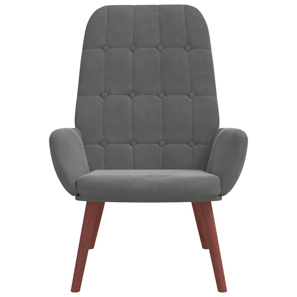 Sillón de relax gris oscuro, estructura de metal, 70 x 77 x 94 cm, sillón con reposabrazos, salón, oficina, dormitorio, balcón, oficina en casa