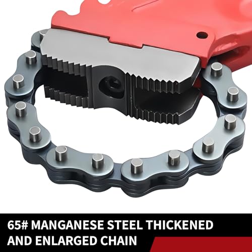 LIIAMOAR Chain Pipe Wrench 24" for 3" ~ 5" pipe diameter, chain length 20.3". Heavy-duty chain pipeline tool for pipeline installation, oilfield pipeline operations and maintenance by LIIAMOAR - Image 4