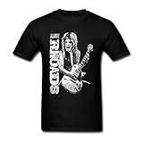Cinxon Men's Randy Rhoads 100% Cotton Tee Shirt Black M