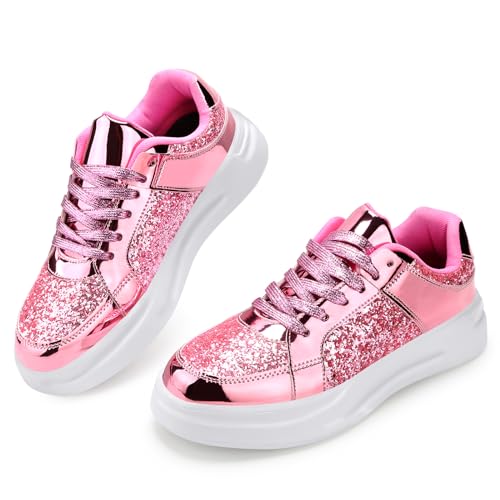 Glitter Sneakers for Women - Sparkly Bling Sequin Sneakers for Wedding, Party & Casual Wear