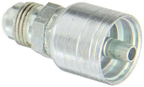 Image of Aeroquip 1AA6MJ4 Carbon Steel Global TTC (Thru the Cover) Crimp Hose Fitting Male SAE, Straight, 1 /4 inch Hose ID, 9 /16 inch - 18 Thread